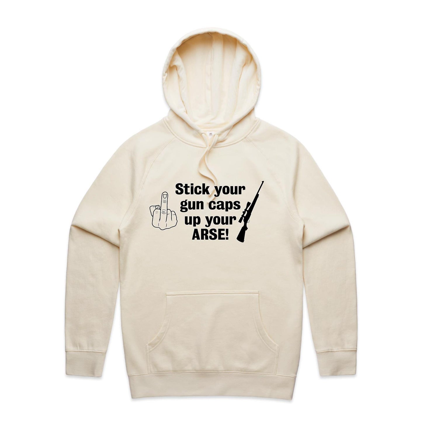 "Stick your gun caps up your ARSE!"- Hoodie
