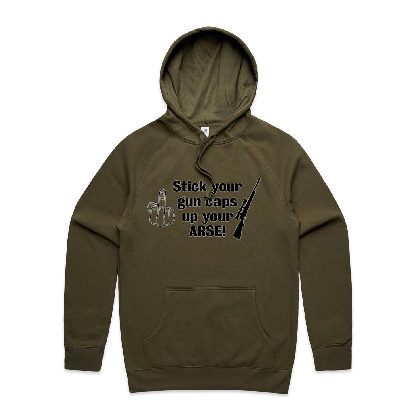 "Stick your gun caps up your ARSE!"- Hoodie