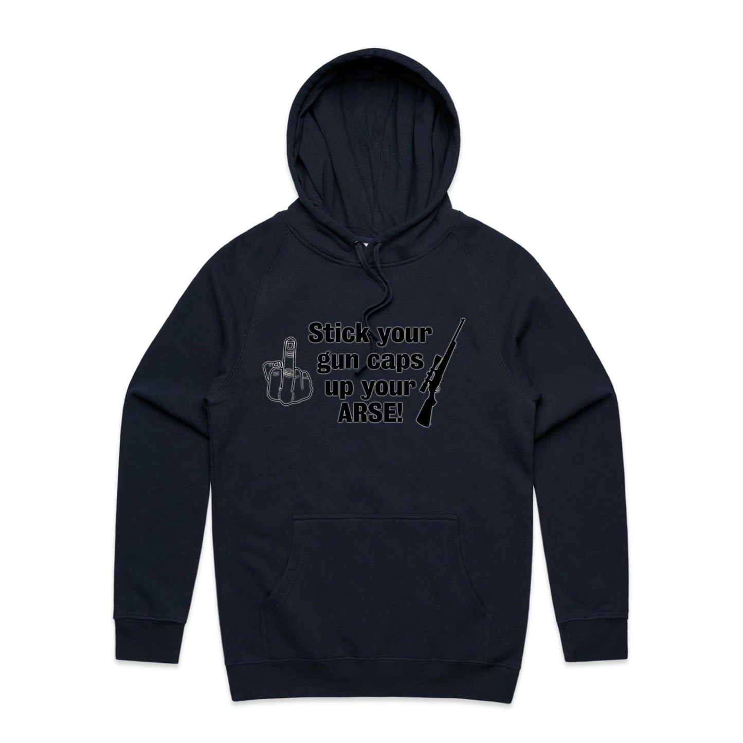"Stick your gun caps up your ARSE!"- Hoodie