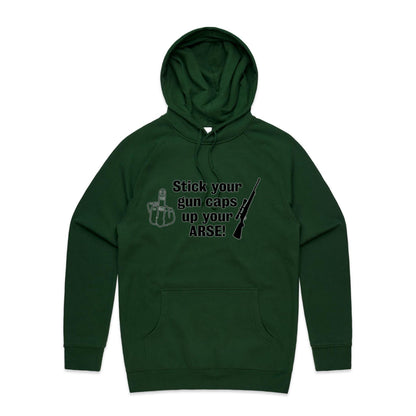"Stick your gun caps up your ARSE!"- Hoodie