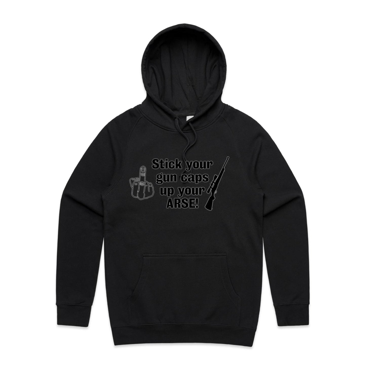 "Stick your gun caps up your ARSE!"- Hoodie