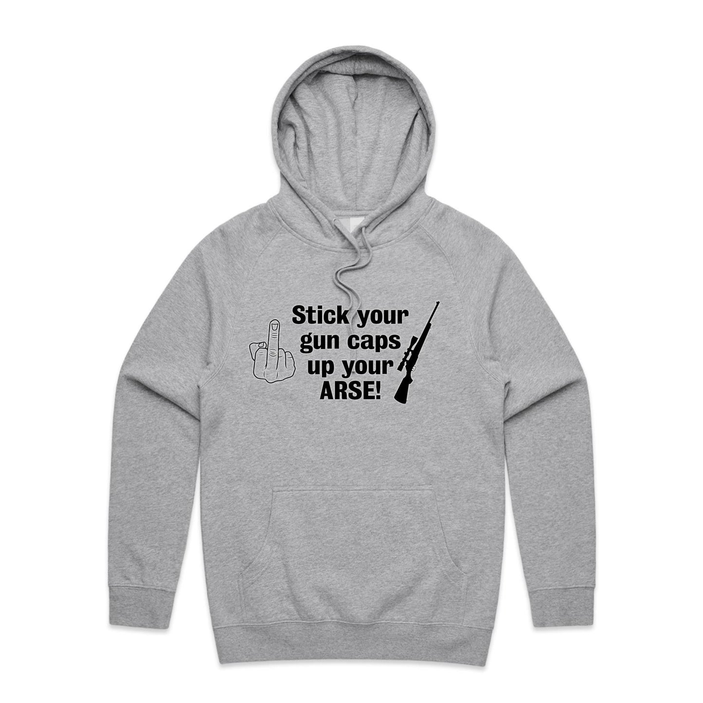 "Stick your gun caps up your ARSE!"- Hoodie